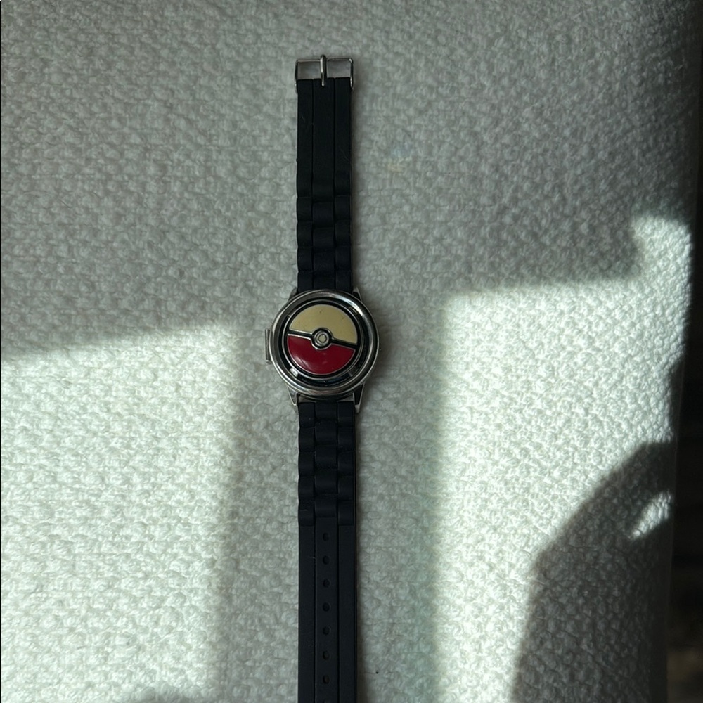 Black and Red Watch with Poké Ball Design